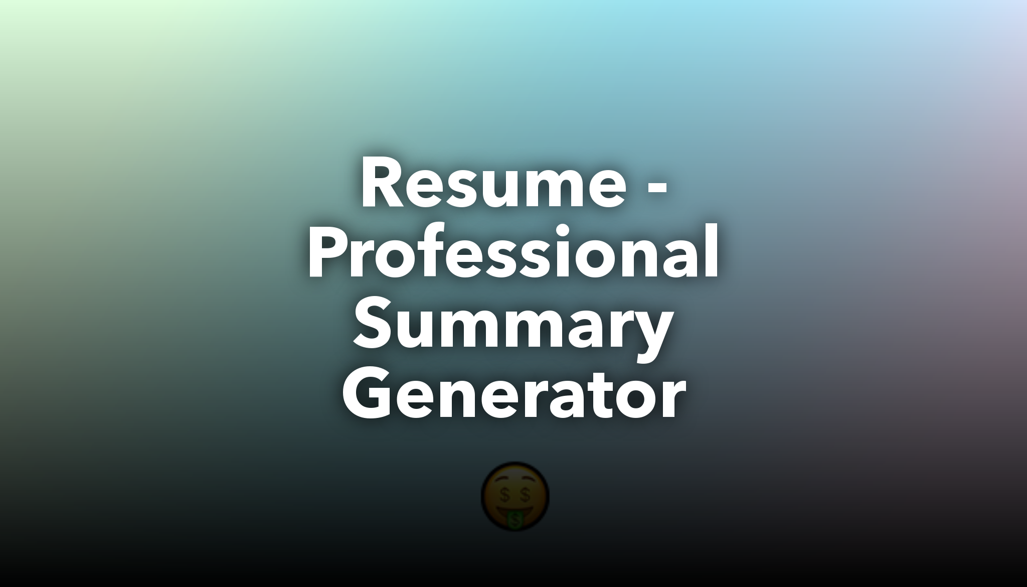 resume summary generator no experience